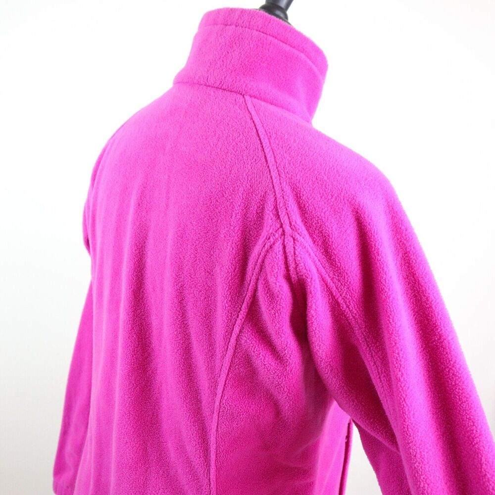 Columbia Women's L Fleece Full Zip Jacket Vibrant Pink Mock Neck - Picture 6 of 12
